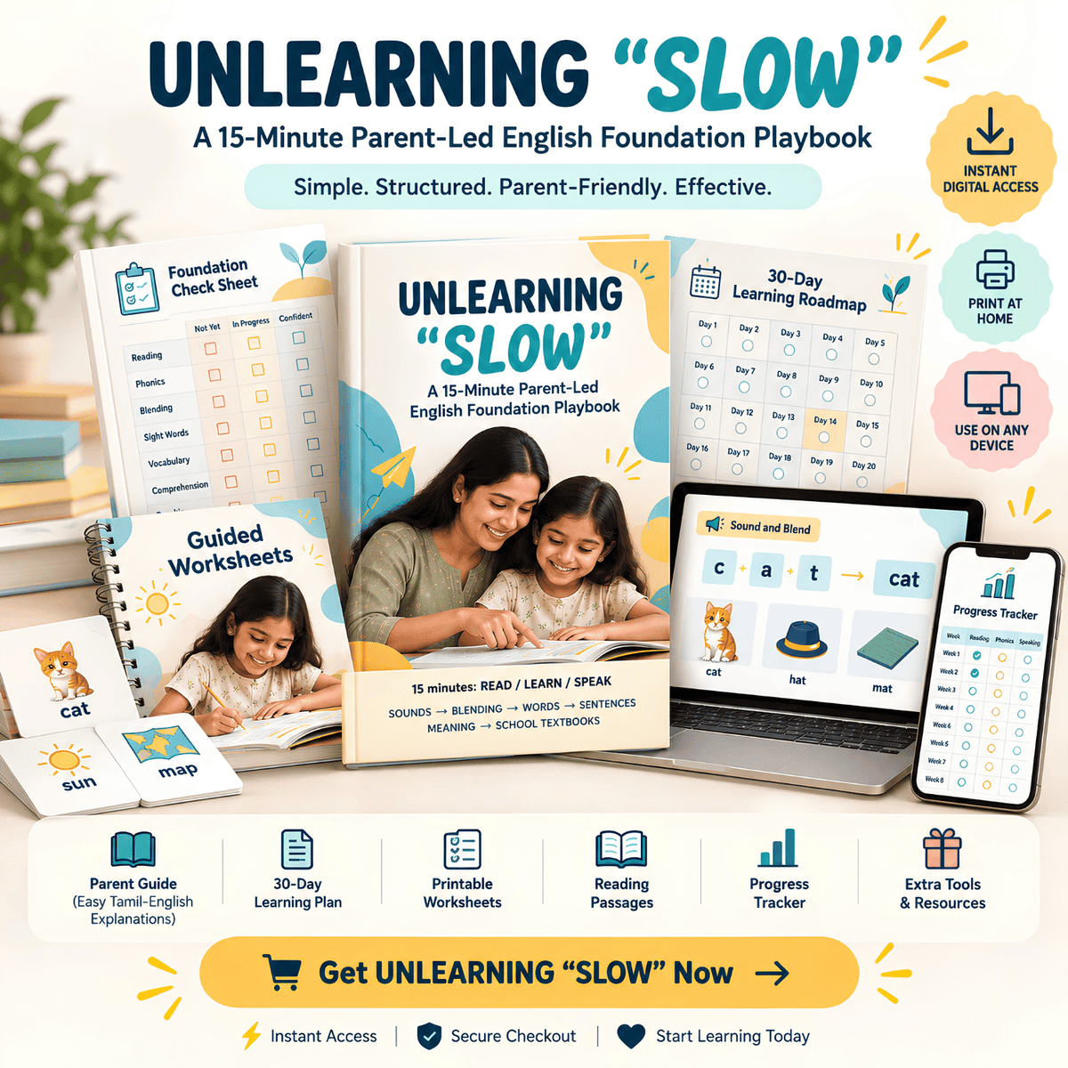 UNLEARNING “SLOW” – Parent-Led English Foundation Kit